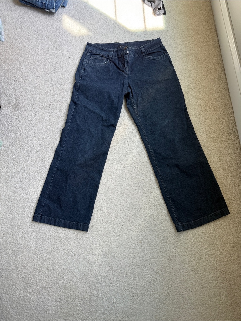 Eileen Fisher Dark Blue Wide-Leg Jeans